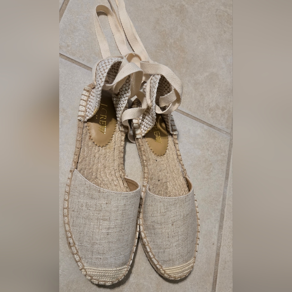 J. Crew Lace-Up Espadrille Flats